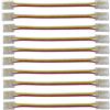 Clearhill Connettori COB LED 10mm a 3 pin bifacciali (10pz) senza saldatura, striscia-filo + cavo 10cm per strisce bicolore 5V/12V/24V