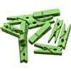 Anawakia 100 Mollette in legno per biancheria, mini mollette per foto, artigianato, artigianato, artigianato, decorazioni in legno, foto, carta da 2,5 cm (verde)