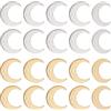 DICOSMETIC 20 PZ 2 Colori Ciondolo A Luna Crescente Ciondolo Luna in Acciaio Inossidabile con 2 Fori da 1.4 mm Ciondoli A Maglie Dorate Piccole per Orecchini Risultati per Creazione di Gioielli