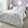 Dreams & Drapes Design - Set copripiumino reversibile con scritta Wisteria, colore lilla