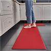 WWYL Tappeti Cucina,Tappeto Cucina Antiscivolo, PVC Tappeto Runner Antiscivolo, Impermeabile, Resistente All'olio Durevole Tappetino Zerbino Lavabile (Rosso,45 x 180 cm)