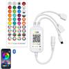 Zutflap 40 Tasti Telecomando IR e Bianco IR Controller Bluetooth LED Controller | Controller RGB Sincronizzato con Musica a 2 Porte 4 Pin DC 5-24V Loro per RGB LED Striscia 5050 SMD Nastro Luminoso