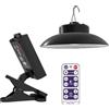 Shurzzesj Luce per ombrello, luci solari per ombrellone, con telecomando, impermeabile, alimentata a energia solare, con clip, LED, ricaricabile, per patio, campeggio, escursionismo, giardino, decorazione per