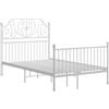 Festnight Letto in Ferro Struttura Letto Letto Ferro Battuto Telaio Letto Matrimoniale Letto Singolo Giroletto Bianco in Metallo 120x200 cm
