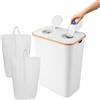 Relaxdays Contenitore per Bottiglie vuote, 170 L, Raccoglitore, Bianco | Fino a 60 2 sacchetti interni
