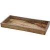 Spetebo Mango - Ciotola decorativa rettangolare, piccola/34 x 12 cm, in legno con bordo, in legno, per decorazione da tavolo, in legno, per candele, vassoio decorativo