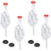 ASFINS Gorgogliatore Vino, 4 Pezzi Gorgogliatore Fermentazione Airlocks e 20 Pezzi Silicone Gommino, per Produrre Birra Vino Sottaceti Kimchi Conservare Fermentare Crauti, 10mm