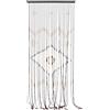 FortyFor Tenda in legno di bambù e legno, 90 x 200 cm, con apertura della porta, con perline, per vetrine, per porta del balcone