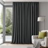 Deconovo Tende Oscuranti Termiche con Nastro a Matita - 2 Stili di Montaggio, Set di 1 Tenda Moderne Isolanti per Camera da Letto e Soggiorno, 300x260 CM, Grigio Scuro