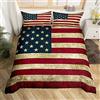 Homemissing Bandiera americana, copripiumino con 2 federe per cuscino, motivo: USA Patriotic, 220 x 240 cm, per uomini e adulti, morbido, leggero, set di copripiumino con 2 federe
