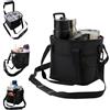 Ruispeed Borsa Termica Grande, Portabottiglie a 4 Scomparti, Borsa Isotermica per 4 Bicchieri, Tracolla Regolabile, Portabottiglie Portatile per 6 Bottiglie, Tote Bag per caffè, Viaggi e Gite, Nero