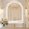 Fictor Specchio da bagno ad arco con luci LED, 71,1 x 91,4 cm, specchio da bagno illuminato