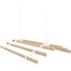 Monster Shop Stendibiancheria I Ruote da soffitto I 6 sbarre, 0,9 m, Bianco I Stendibiancheria montato I Stendibiancheria vittoriano I Ghisa, pino verniciato I Accessori da cucina I KIT di montaggio 0