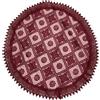 HOME ZEN HOUSEHOLD LINEN TOVAGLIA COPRITAVOLO CENTROTAVOLA RUNNER PIZZO MACRAME' LUSSO (ROTONDO DIAMETRO 90CM, DISEGNO LOGGIA COLORE BORDEAUX)