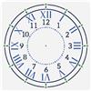 FINGERINSPIRE Stencil con quadrante dell'orologio per pittura, 30 x 30 cm, modello di disegno con numeri romani, numeri romani, stencil in plastica PET per orologio per fai da te