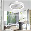 YeahBoom Lampadario con Ventilatore da Soffitto,Ventola Soffitto con Luce,Ventilatore da con illuminazione luce,Ventilatore da Soffitto con Luce e Telecomando