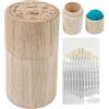 Zghhc 1 Set di Tubi Porta Aghi in Legno con 12 Aghi per Ricami Fatti a Mano, Uncinetto E Accessori per Cucire