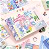 CQHK Libro di Adesivi Scrapbooking Giapponese Manga - 30 Fogli Sticker Book Journaling con Adesivi Aesthetic Vintage Kawaii, Stickers Journaling per Bullet Journal, Scrapbooking Kit, Journal Accessori