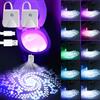 BAIFULAI 2 pezzi Luce per WC con sensore di movimento, Luci per WC all'interno, 16 colori Luce notturna per WC con lampada di proiezione, illuminazione d