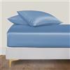 LINENWALAS Lenzuolo con angoli Small Double 122x190 cm, Lenzuolo da letto in 100% Seta di Bambù Biologica, Lenzuolo inferiore con tasca profonda fino a 40 cm, Morbido, Rinfrescante Biancheria da letto