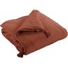Mylittlebed Edredon - Copriletto L'Effetto Farfalla 90 x 200 cm - Runner da letto 100% Garza di Cotone con Finitura Pompon [Copriletti e Copriletti] (Arancione Terracotta)