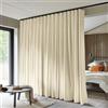 MaKefeile - Tende divisorie oscuranti totali per la privacy, a pannello, isolamento termico, fonoassorbenti, per camera da letto, finestra, soggiorno, binario a soffitto, 253 cm L x 244 cm H, beige