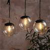 Lights4fun Set di 3 lampade a filamento solare da appendere