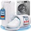 Washmate Sacchetto per lavare le scarpe, lavatrice/sneaker, 32 x 19 cm, con robusta chiusura lampo in metallo, impermeabile, per scarpe, protegge scarpe e lavatrice/include e-book