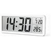 HENGBIRD Orologio digitale da parete bianco 20,2 x 8 x 2 cm con data e temperatura