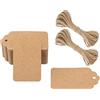 G2PLUS 100PCS Etichette Regalo,Etichette in Carta Kraft,7x4cm Tag Regalo