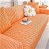 NCLOYN Copridivano Estivo Rinfrescante per 2/3/4 Posti, Copridivano in Seta di Ghiaccio, Antiscivolo Protezione per Mobili per Cani, Gatti, Animali Domestici, Soggiorno(M(2 Seater 145-185cm), Orange)