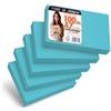 OFITURIA Flashcards A7 Azzurre Lisce 100 Pezzi, Cartoncini Studio