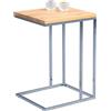 M2 Kollektion HomeTrends4You 583236 tavolino, seghetto, Wild quercia/Metallo cromato, 38 x 43 x 62 cm