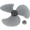 Drhomeam Ventola Di Ricambio in Plastica A 3 Foglie Con Copertura Per Dado, Per Uso Domestico Da 40,6 Cm, Accessorio Per Ventilatore Elettrico (nero)