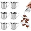 Steowsey 6 Pezzi Bell Creamers 90 Ml/3 Oz Mini Brocca Per Latte nel Acciaio Inossidabile Brocca Per Latte Tazza Mini Brocca Per Caffè Brocca Per Schiuma di Latte