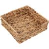 KAJNBN Porta Tovaglioli Quadrato Rustico 22x22x7 CM in Ferro e Fibre | Decorazione per Scatola di Fazzoletti, Cestino Portaoggetti Multifunzione, Stabile e Rigido, Intreccio Curato