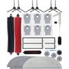 Yivy Set di 30 accessori per robot aspirapolvere Roborock Qrevo pro/Qrevo maxv/Qrevo S: 2 spazzole principali, 6 spazzole laterali, 4 filtri Hepa, 4 + 4 panni per la pulizia, 6 sacchetti per la