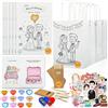 THE FRENCH WAY Francese - Set da 12 Kit Bambini Matrimonio con Libri da Colorare e Attività, Sacchetti Regalo, Matite - Kit Giochi Bambini Matrimonio - Intrattenimento Durante la Cerimonia - Idee Gadget per Invitati