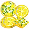 JeVenis capri lemon party decorazioni capri lemon compleanno tovaglioli piatti accessori sedici ospiti