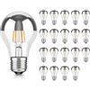 ledscom.de Lampadina LED 20x E27 per specchietto retrovisore A60 2600K bianco caldo 399 lm 4,3 W 230 V - Lampadina con base argentata - non dimmerabile
