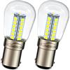 Ruiandsion Lampadina LED Ba15d AC 220V B15 Baionetta LED Bianca Bulbo Trasparente Sostituzione per Candele, Lampade Elettrodomestici, Plafoniere Luci Decorative (Confezione da 2)