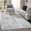 artyrugs Tappeto Lavabile in Lavatrice, 152x213cm, 75% Cotone Riciclato, Pelo Corto, Fondo Antiscivolo, Tappeti per Soggiorno, Camera da Letto, Cucina, Corridoio, Ufficio, Crema & Inchiostro Nero