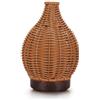 DAZZLEEX Umidificatore a forma di vaso in legno, 100 ml, USB, diffusore di oli essenziali, con luce colorata, per casa, ufficio, camera da letto, scrivania, aromaterapia (venature del legno scuro)