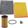 ENVA MADE FOR QUALITY BESTPRICE Set di filtri di ispezione con 1x filtro aria, 1x filtro abitacolo con carboni attivi, 1x filtro olio incl. vite e anello di tenuta, compatibile con OPEL ASTRA G (T98) (F35), ZAFIRA B (A05)