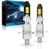 Sycreek Lampadine H1 LED 6500K Canbus Senza Ventola Plug & Play Sycreek | 28000LM per coppia, 650% più luminose, senza ventola, raffreddamento in rame, canbus 98%, luce bianca 6500K, plug and play