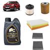OP Kit tagliando 4 filtri + 4L olio 5W-30 IPC C2 compatibile con Peugeot 2008 i 1.6 HDI Gasolio 2013+