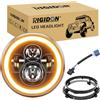 RIGIDON 1x 7 pollici 50W 5000lm fari led con anello di montaggio, ambra DRL