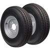 trailer parts4u 2 ruote di ricambio per rimorchi 5.00 - 10 C 79 N 5.00 X 10 4 X 115 ET0 ML 85 mm 437 kg cerchio francese forato ruota completa, ad esempio Kenda Wanda (2)