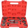 SIXTOL Brake Set di 12 ripristini pistoni del freno, 12 pezzi, valigetta di plastica, strumento di ripristino per il pistone del freno, pinza del freno, kit di attrezzi per auto, riparazione del freno