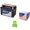 CLICK & GO COMPATIBILE CON KAWASAKI 1000 Z1000 SX 2012 BATTERIA YTX9-BS TECNIUM BTX9-BS BATTERIE 8 AMPERE 12 VOLT PRONTE PER L'UTILIZZO E CARICA SPECIFICA150X87X105MM